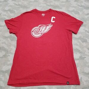 Detroit Red Wings Top Womens 2XL Red '47 ‎ Lindsay #7 Short Sleeve
